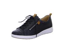 GANTER SENSITIV Klara K Schnürhalbschuhe schwarz/hazel Woven/Samtziege UK 7 Schwarz, Braun Damen