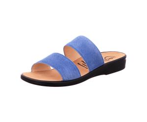 Ganter Komfort Pantoletten für Damen, blau, Größe 40 ½ EU / 7 UK