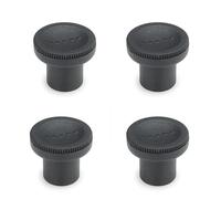 Ganter Normelemente | Rändelknopf | Rändelmutter | Schrankknopf | Möbelknopf | GN 676-21-M5-SG | 4 Stück | Kunststoff | Buchse Messing | Griff 21mm | Gewinde M5