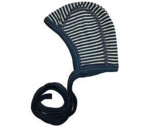 Ganzjahres Babymütze für Neugeborene für Drinnen Draußen marine gestreift 50/56