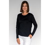T-Shirt CLARINA "VERENA", Damen, Gr. 38, schwarz, Obermaterial: 100% Baumwolle., unifarben, comfort fit, Rundhals, Langarm, Shirts, Pima Cotton Interlock (45068565-38) schwarz