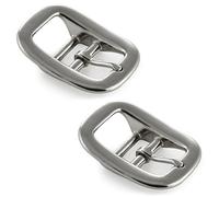 Ganzoo Gürtelschnalle aus Edelstahl, 2 Stück im Set, Gürtelschnallen für Damen und Herren, Paracord 550 buckle in silber, max. Breite Gürtel 26mm, Dornschliesse, Belt, Marke