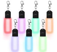 GAOUTO 6 Stück LED Blinklicht Anhänger, 5 Modi Glühen Wasserdichte Blinklicht Schlüsselanhänger, USB Aufladbar Sicherheitslichtfür für Schulranzen, Rucksack, Wandern, Laufen, Joggen, Hund Gehen