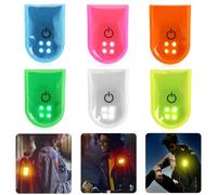 GAOUTO 6 Stück LED Clip Blinklicht Kinder, 2 Modi 4 LED Reflektoren Kinder Sicherheitslicht, LED Clip Reflektierende Lichtband Kinder für Schulranzen, Kindersicherheit Rucksack, Sportbeutel, Joggen