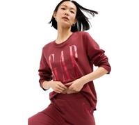 GAP CREWNECK LOGO Damen Sweatshirt, weinrot, größe XS