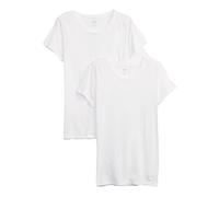 GAP Damen 2er-Pack Crewneck Favorite Tee T-Shirt, White Global, Mittel