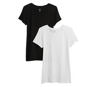 GAP Damen 2er-Pack Lieblings Rundhalsausschnitt T-Shirt, True Black, Groß