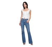GAP Damen High Rise Flare Denim Jeans, Mittlerer Waschung, 32 Long