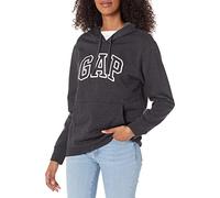GAP Damen Logo Hoodie Hooded Pull-on Sweatshirt, Dunkelgrau meliert, XL