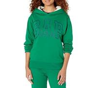 GAP Damen Kapuzen-Sweatshirt mit Sherpa-Logo Kapuzenpullover, Urlaub Grün, XXS