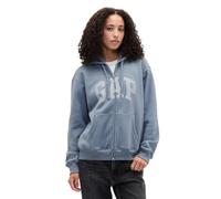 GAP Damen Kapuzenpullover Heritage Logo Full Zip, Grauer Schiefer, S