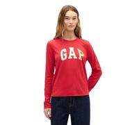 GAP Damen Langarm Favorite Rundhals T-Shirt, Modern Red II, Mittel