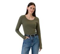 GAP Damen Langarm Favorite Rundhals T-Shirt, olive night, X-Klein