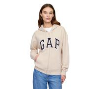 Gap Damen Logo Hoodie Hooded Full Zip Sweatshirt, Chino II, L