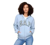 Gap Damen Logo Hoodie Hooded Full Zip Sweatshirt, Light Blue Shadow V2, XL