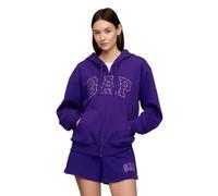Gap Damen Logo Hoodie Hooded Full Zip Sweatshirt, Purple Candy