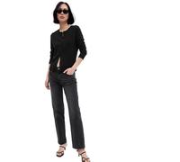 GAP Damen Strickjacke mit Rundhalsausschnitt Pullover, True Black, Mittel