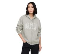 GAP Damen-Sweatshirt mit V-Gap Heritage Fz HD, Grau / Weiß meliert, S
