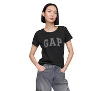 GAP Damen T-Shirt mit klassischem Logo, 2er-Pack, True Black V2, Groß