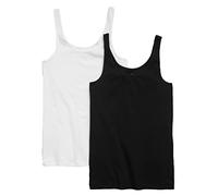 GAP Damen V-sl Fav 2er Pack Trägershirt/Cami Shirt, True Black, Klein