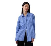 GAP Gesticktes Oversize-Hemd für Damen, Blauer Streifen, Mittel