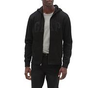GAP Herren Heritage Logo Full Zip Hoodie Kapuzenpullover, True Black, X-Small