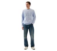 GAP Herren Logo Fleece Crew Sweatshirt, Bicoastal Blau, X-Small