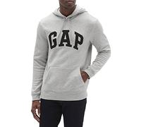 GAP Herren Kapuzen Fleece Sweatshirt, Hell, meliert, Grau, Small