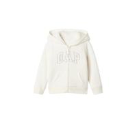 GAP Kapuzen-Sweatshirt mit durchgehendem Reißverschluss für Mädchen mit Logo, Elfenbein Frost, 2 Jahre