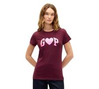 Gap Klassisches Damen-T-Shirt mit Logo, Rot - Tuscan Red, Klein