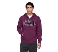 GAP Logo Heritage Hoodie Hooded Full Zip Sweatshirt, Crown Jewel 16-3640tcx, X-Large