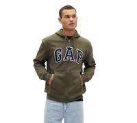 Gap Logo Heritage Hoodie Hooded Full Zip Sweatshirt, Schwarzes Moos, X-Large