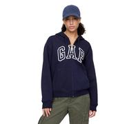 GAP Logo Hoodie Hoodie Full Zip Sweatshirt mit Kapuze Damen, Marineblaue Uniform Ii, M