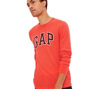 GAP V-INTX WAFFLE CREW LOGO Herren Trikot mit langen Ärmeln, orange, größe S