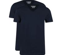 Garage 2-Pack Basic T-shirt Bio V-Ausschnitt Dunkelblau - Größe XXL Blau XXL