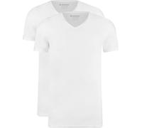 Garage 2-Pack Basic T-shirt Bio V-Ausschnitt Weiß - Größe M Weiß M