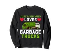 Garbage Truck Kid Lover Heart Zitat Recycling Truck Art Sweatshirt