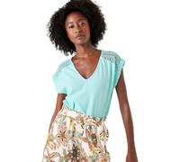 Garcia DE LA Cruz Damen Short Sleeve T-Shirt, Aqua Splash, XL EU
