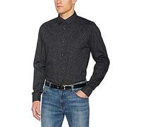 Garcia Herren Regular Fit Freizeithemd J71227, Einfarbig, Gr. Large, Grau (Obsidian 2448)