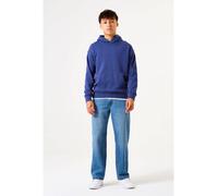 Hoodie GARCIA, Jungen, Gr. 128/134, blau (whale blau), Sweatware, Obermaterial: 100% Baumwolle, unifarben, regular fit taillenbedeckt, Rippbündchen, Sweatshirts Hoodie, mit Kapuze, for Boys (76686911-