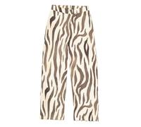 Garcia - Hose mit weitem Bein und Animalprint weiß - Gr. - XS