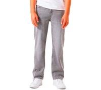 Garcia Straight Fit Jeans mit Logo-Patch Modell 'Ilyano' in Mittelgrau, Größe 140