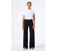 Weite Jeans GARCIA "Annemay", Mädchen, Gr. 140, N-Gr, schwarz (schwarz used schwarz 9652), Denim/Jeans, Obermaterial: 99% Baumwolle, 1% Elasthan, weit, Jeans, for GIRLS (59619769-140) schwarz used sch