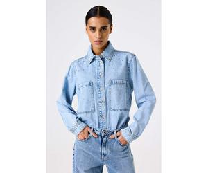 Garcia Jeans-Hemd in Hellblau - Größe S | Damen Blusen