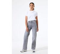 Schlagjeans GARCIA "Ilvy", Mädchen, Gr. 140, N-Gr, grau (light used), Denim/Jeans, Obermaterial: 99% Baumwolle, 1% Elasthan, loose fit lang, Jeans, for Girls, mit weitem Bein (78117858-140) light used