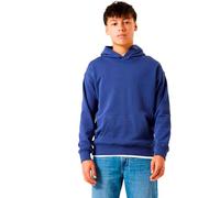 Hoodie GARCIA, Jungen, Gr. 164/170, blau (whale blau), Sweatware, Obermaterial: 100% Baumwolle, unifarben, regular fit taillenbedeckt, Rippbündchen, Sweatshirts Hoodie, mit Kapuze, for Boys (76686911-