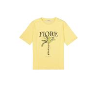 Garcia - Lässiges T-Shirt mit sommerlichem Frontprint gelb - Gr. - XS