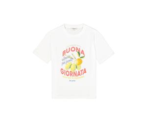 Garcia - Lässiges T-Shirt mit sommerlichem Frontprint weiß - Gr. - S