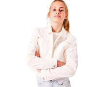 Garcia Mädchen Jeansjacke Denim Jacket weiß, Größe:176, Farbe:White