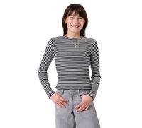 Garcia Mädchen Langarmshirt, Größe:140/146, Farbe:Off Black